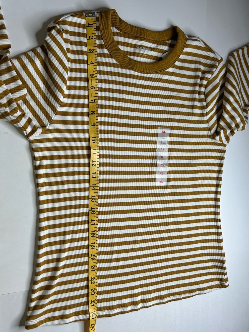 Old Navy Snug Crew Neck Striped Long-Sleeve Tee Earthy Normcore NWT Sz XL Fitted - Picture 11 of 12